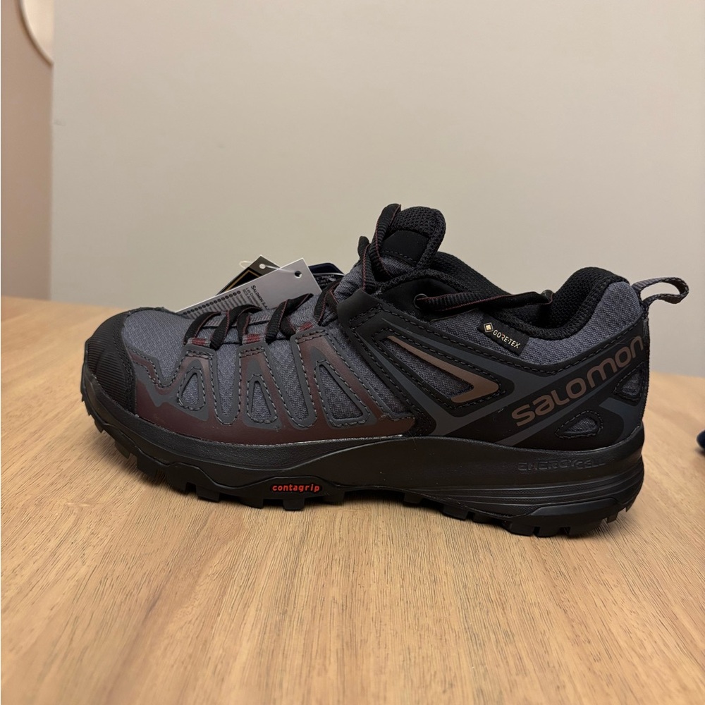 Salomon GTX Low-Cut Trail Shoe in Gray and Brown